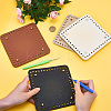4Pcs 4 Colors Square PU Leahter Knitting Crochet Bags Bottom AJEW-CL0001-75-3