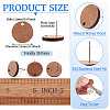 20 Pairs Walnut Wood Stud Earring Findings MAK-TAG0001-01-4