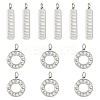 12Pcs 2 Style 304 Stainless Steel Pendants STAS-DC0010-22-1
