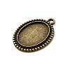 Vintage Tibetan Style Alloy Pendant Cabochon Bezel Settings X-TIBEP-M018-105AB-NF-2