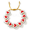 Bohemian Handmade Porcelain Enamel Beaded Braided Bead Bracelets for Women HT1623-5-1