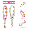 2Pcs 2 Colors Cotton Handmade Braided Wrist Lanyard Pendant Decorations KEYC-HY0001-20-3