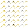 24Pcs 6 Sstyles Rack Plating Brass Stud Earring Settings KK-FS0001-41-1