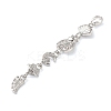 Brass Micro Pave Clear Cubic Zirconia Pendants KK-D101-01A-P-2