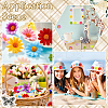 100Pcs Cloth Artificial Sunflower DIY-SP0005-96-6