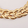 Alloy Textured Oval Link Chain Necklaces for Women FS-WG23DE5-01-3