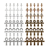 60Pcs 12 Styles Tibetan Style Zinc Alloy Pendants FIND-PH0024-83-6