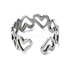 304 Stainless Steel Cuff Rings RJEW-M019-43P-3