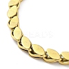 304 Stainless Steel Horse Eye Link Chain Bracelets for Women BJEW-G712-11G-2