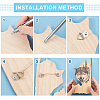 Wood Animal Hanging Ornaments HJEW-WH0053-08F-3