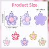 15Pcs Translucent Resin Pendants RESI-YW0004-55-3