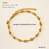 304 Stainless Steel 3 Shaped Link Chain Anklets FS-WG7E8C4-01-1