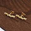 925 Sterling Silver Clear Cubic Zirconia Stud Earrings EJEW-Q032-01G-G-2