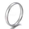 Non-Tarnish 304 Stainless Steel Flat Plain Band Rings STAS-I160-D-17mm-P-1