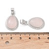 Natural Rose Quartz Pendants G-M405-05P-02-3