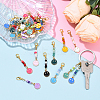 30Pcs 10 Styles Smiling Face Alloy Enamel & Glass Seed Pendant Decorations HJEW-YW00143-5