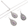 Bohemian Style Alloy Enamel Pendant Necklaces & Dangle Earrings Sets WG43411-06-2