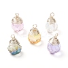 Transparent Glass Charms PALLOY-JF00853-02-1