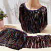 10M Polyester Fringe Ribbon with PET Tassels Trimming SRIB-WH0011-191-5