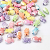 300Pcs Fish Craft Style Acrylic Beads SACR-SP0001-28-5