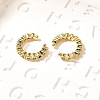 Brass Micro Pave Cubic Zirconia Cuff Earrings ZIRC-H109-06G-5