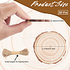 30Pcs Flat Round Unfinished Wooden Chip Pendants WOOD-CP0001-14A-2