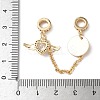 Brass Micro Pave Clear Cubic Zirconia Cable Chain European Beads KK-G531-07B-G-3