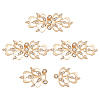 4Pcs Zinc Alloy Rhinestone Snap Lock Clasps FIND-FG0003-45A-1