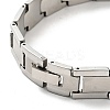 Non-Tarnish 201 Stainless Steel Rectangle Watch Band Bracelet BJEW-H550-02P-3