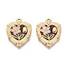 304 Stainless Steel and Enamel Pendants STAS-T068-84A-1