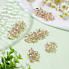 4Pcs Zinc Alloy Rhinestone Snap Lock Clasps FIND-FG0003-45A-5