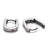 Tarnish Resistant 304 Stainless Steel Huggie Hoop Earrings STAS-H156-11B-P-3