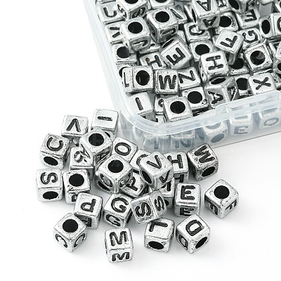 Plated Acrylic Beads MACR-YW0002-26-1