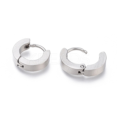 304 Stainless Steel Huggie Hoop Earrings EJEW-O087-09E-P-1