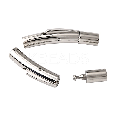 Tarnish Resistant Smooth Surface 304 Stainless Steel Bayonet Clasps STAS-N002-02-3mm-1