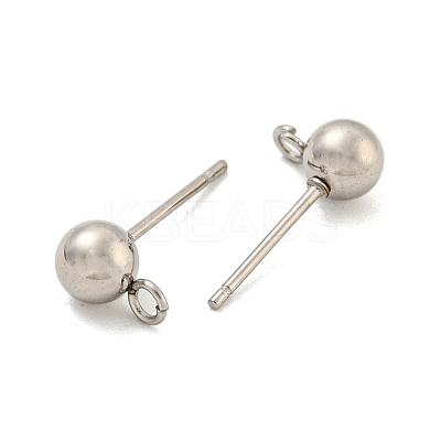 Non-Tarnish 304 Stainless Steel Stud Earring Findings LS-STAS-O004-10C-P-1