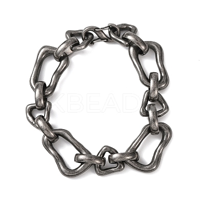 304 Stainless Steel Chunky Link Chain Bracelets for Women Men BJEW-C148-03AS-1