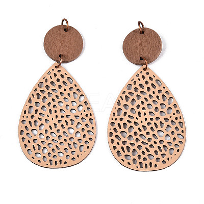Bohemian Retro Hollow Teardrop Leather Pendants FIND-N007-02B-02-1