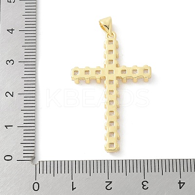 Brass Micro Pave Cubic Zirconia Pendants KK-P294-04G-1