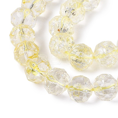 Crackle Transparent Glass Beads Strands GLAA-N063-10mm-08-1