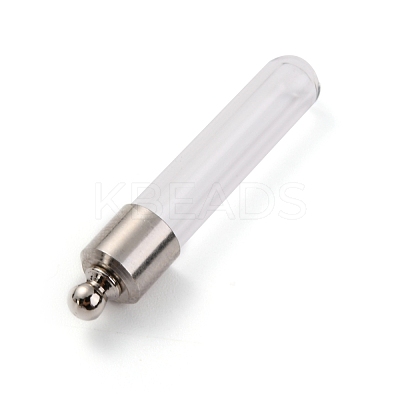Transparent Glass Bottle Pendant GGLA-B001-03P-1