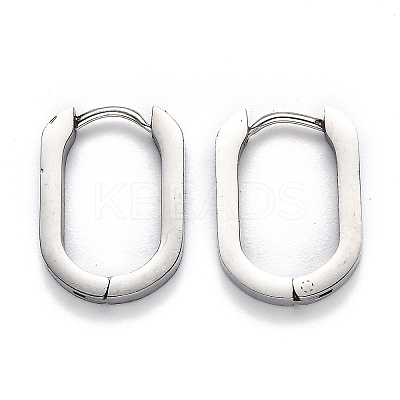 Tarnish Resistant 304 Stainless Steel Huggie Hoop Earrings STAS-J033-11B-P-1