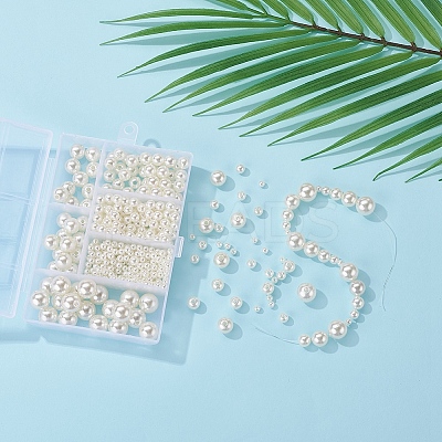 497Pcs 5 Style Imitation Pearl Acrylic Beads OACR-YW0001-08-1