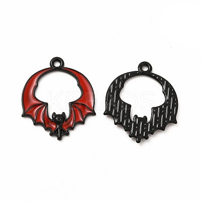 Rack Plating Alloy Enamel Pendants FIND-G054-18EB-03-1