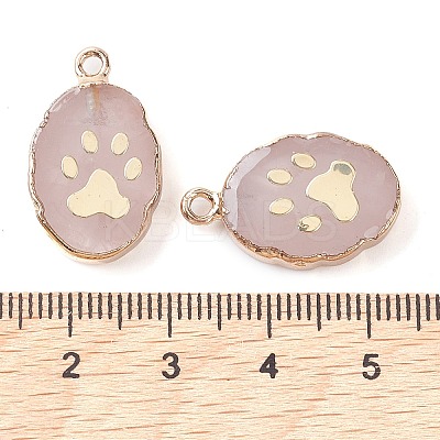 Natural Rose Quartz Oval Pendants G-C102-07G-02-1