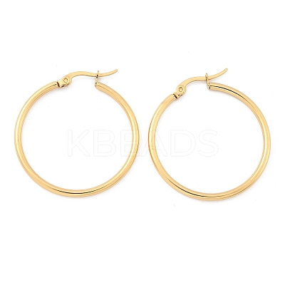 Ion Plating(IP) 304 Stainless Steel Hoop Earrings EJEW-N0016-11G-E-1
