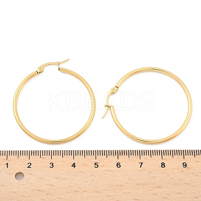 Ring 304 Stainless Steel Big Hoop Earrings X-EJEW-N0016-11G-F-1