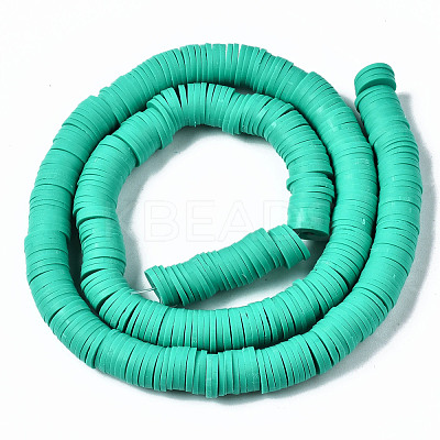 Handmade Polymer Clay Beads Strands CLAY-R089-8mm-141-1