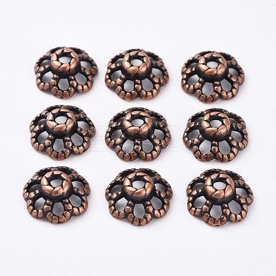 Tibetan Style Fancy Bead Caps X-RLF0761Y-NF-1