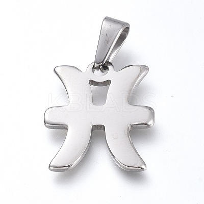 Non-Tarnish 304 Stainless Steel Pendants STAS-L210-06B-P-01-1
